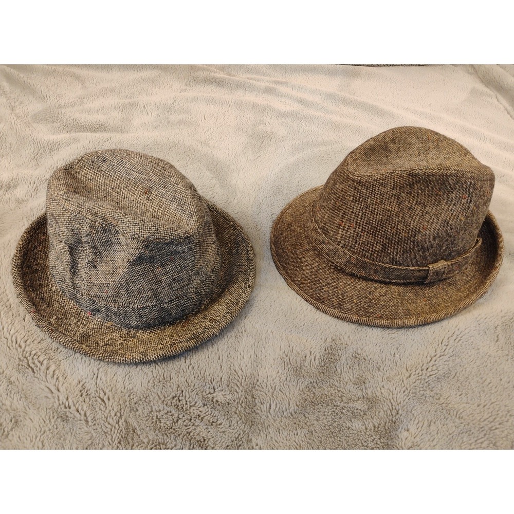 2 Vintage Men's‎ Medium 7 - 7 1/8 Fedoras Fedora Hat lot Totes Wadsworth